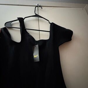 Chic One Shoulder Black Dress